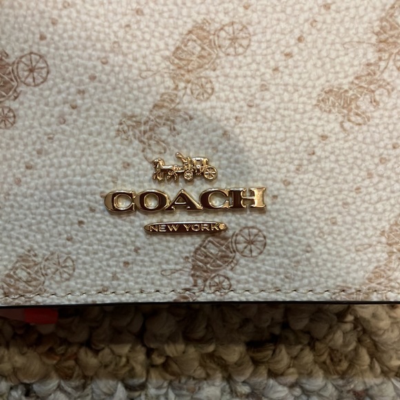 Coach Mini Wallet With Horse And Carriage Dot Print C4477 cream - Picture 7 of 13